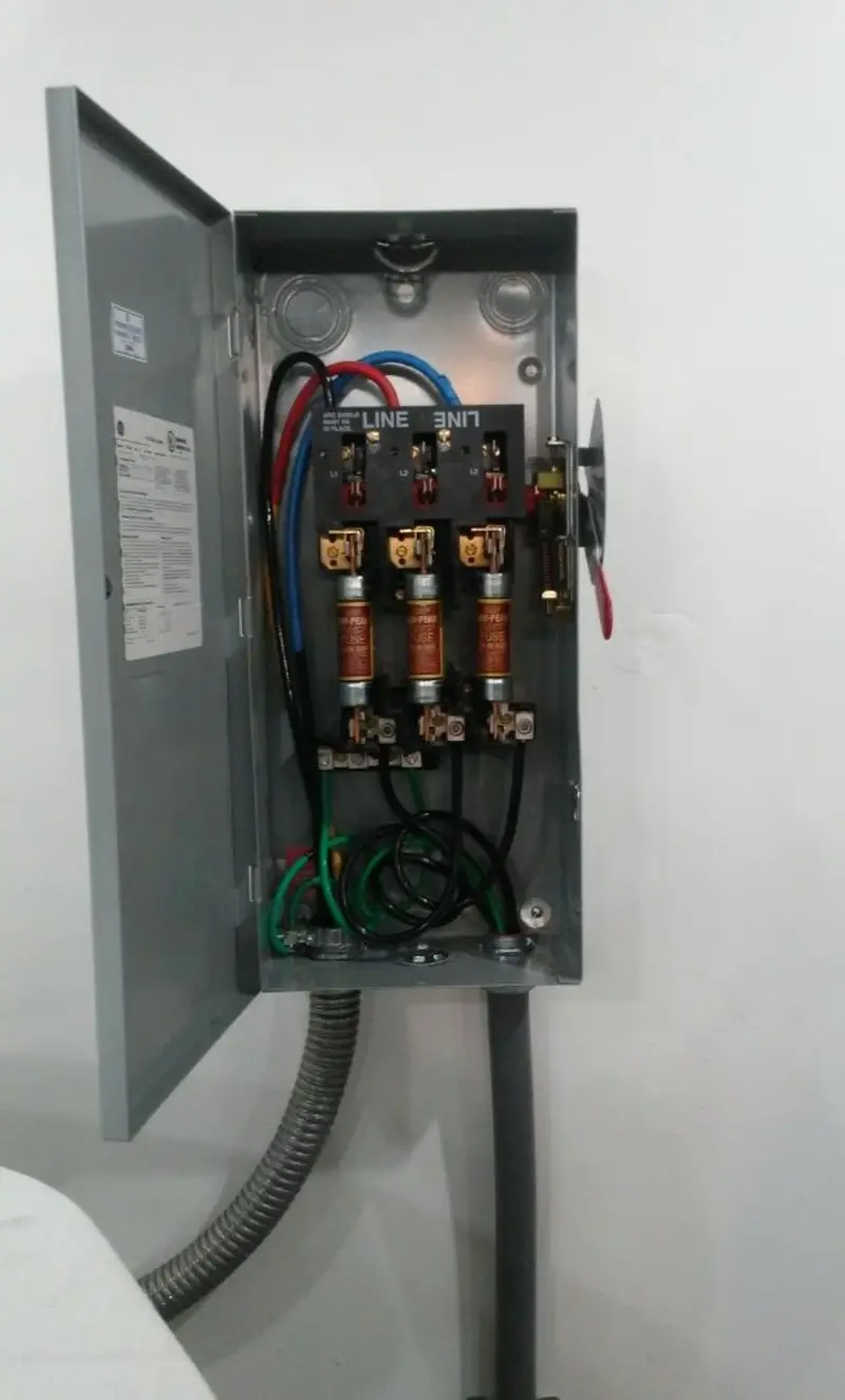 Three-phase disconnect switch installed for Electrical Wiring & Rewiring in Plattekill